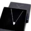 18 karat white gold necklace luxury diamond pear pendant